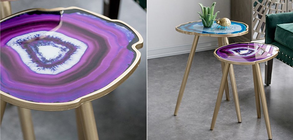 Кофейный стол Imitation Agate Fuchsia Кофейный стол Imitation Agate Fuchsia - Loft-Concept в Тюмени