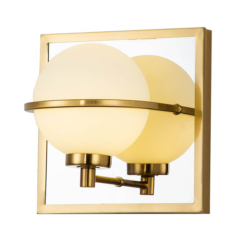 Бра Ball Reflection Wall Lamp Латунь Белый Бра Ball Reflection Wall Lamp Латунь Белый в Тюмени | Loft Concept