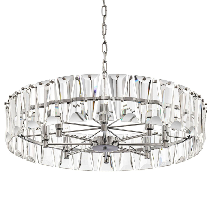Люстра Ruby Crystal Chandelier Chrome 75 Хром Прозрачное Стекло Люстра Ruby Crystal Chandelier Chrome 75 Хром Прозрачное Стекло в Тюмени | Loft Concept