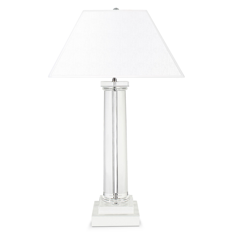 Настольная лампа Eichholtz Table Lamp Kensington Прозрачный Белый Никель Настольная лампа Eichholtz Table Lamp Kensington Прозрачный Белый Никель в Тюмени | Loft Concept