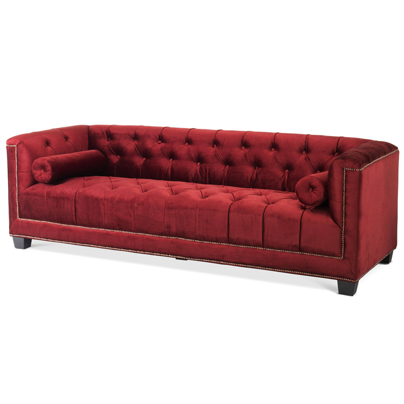 Диван Eichholtz Sofa Paolo red Красный Черный Коричневый Диван Eichholtz Sofa Paolo red Красный Черный Коричневый в Тюмени | Loft Concept