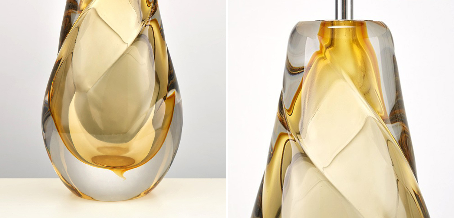 Лампа настольная Ritz Amber Table Янтарное стекло - фото