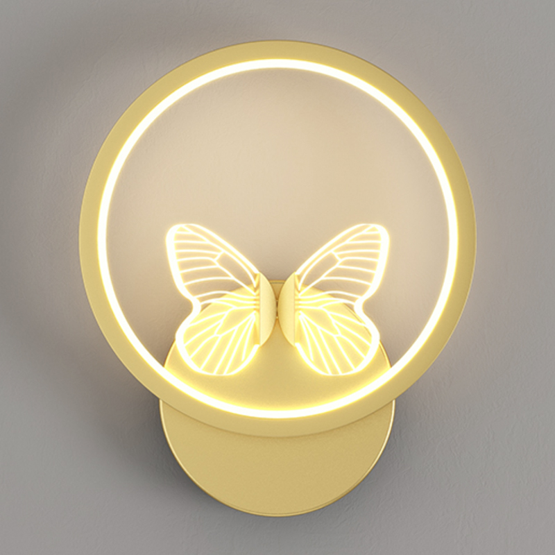 Бра Butterfly Gold Circle Wall Lamp Прозрачный Золотой Бра Butterfly Gold Circle Wall Lamp Прозрачный Золотой в Тюмени | Loft Concept