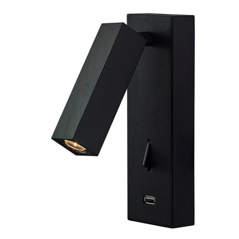 Бра Chelsom WALL LED DOCK Black USB Черный Бра Chelsom WALL LED DOCK Black USB Черный в Тюмени | Loft Concept