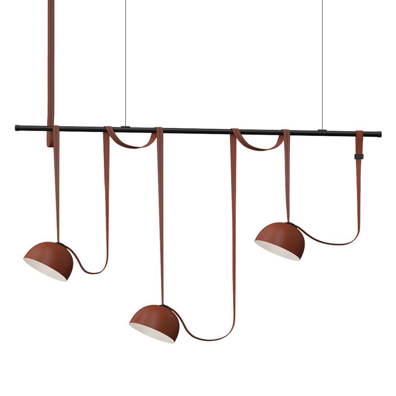 Комплект ременной трековой системы из трех светильников Flos Wireline Lighting Коричневый Черный Комплект ременной трековой системы из трех светильников Flos Wireline Lighting Коричневый Черный в Тюмени | Loft Concept