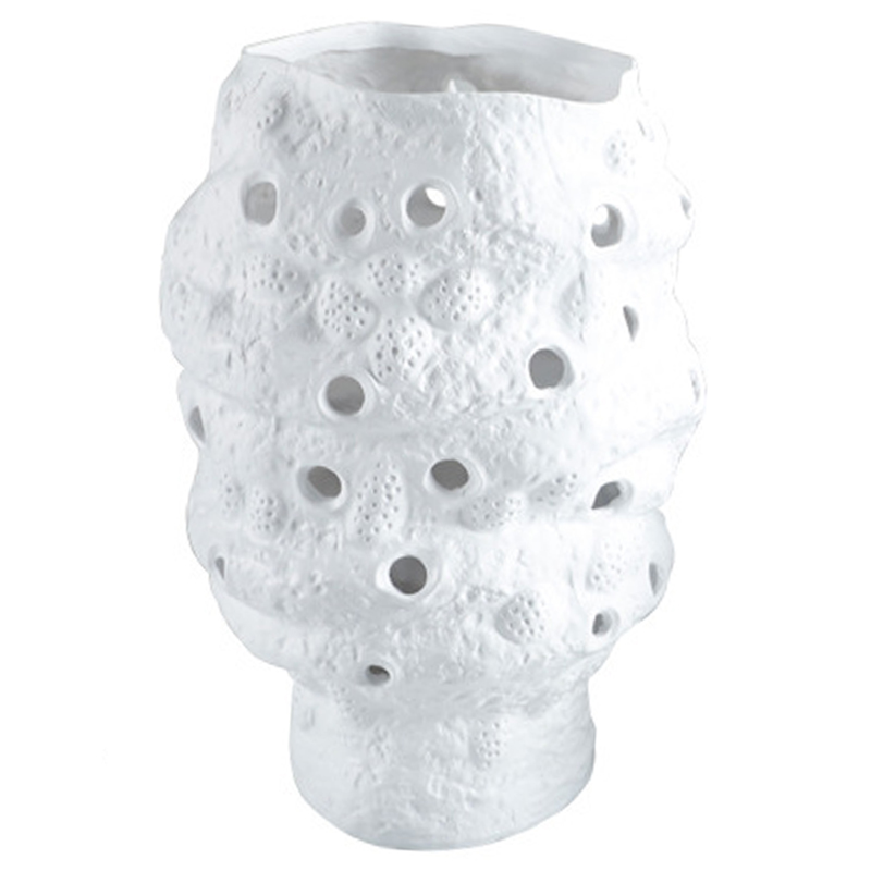 Ваза белая Rie White Vase M Белый Ваза белая Rie White Vase M Белый в Тюмени | Loft Concept