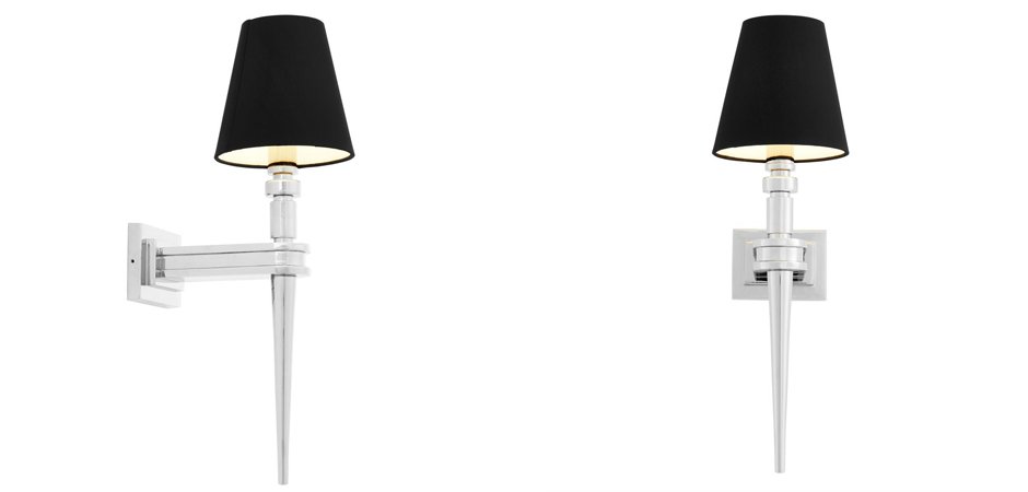 Бра Wall Lamp Waterloo Single Nickel Бра Wall Lamp Waterloo Single Nickel - Loft-Concept в Тюмени