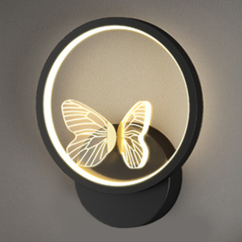 Бра Butterfly Black Circle Wall Lamp Прозрачный Черный Бра Butterfly Black Circle Wall Lamp Прозрачный Черный в Тюмени | Loft Concept