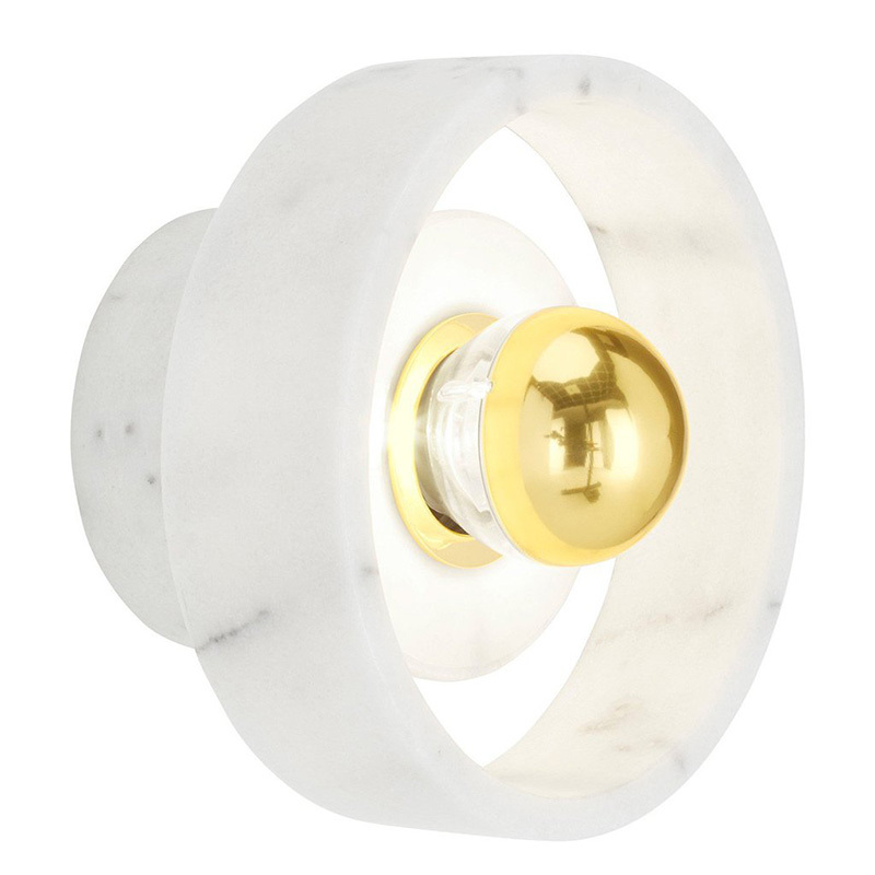 Бра Tom Dixon Stone Wall Lamp Белый Золотой Бра Tom Dixon Stone Wall Lamp Белый Золотой в Тюмени | Loft Concept
