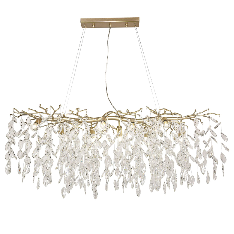 Люстра с хрустальным декором FAIRYTREE LIGHT матовое золото Прозрачный Люстра с хрустальным декором FAIRYTREE LIGHT матовое золото Прозрачный в Тюмени | Loft Concept