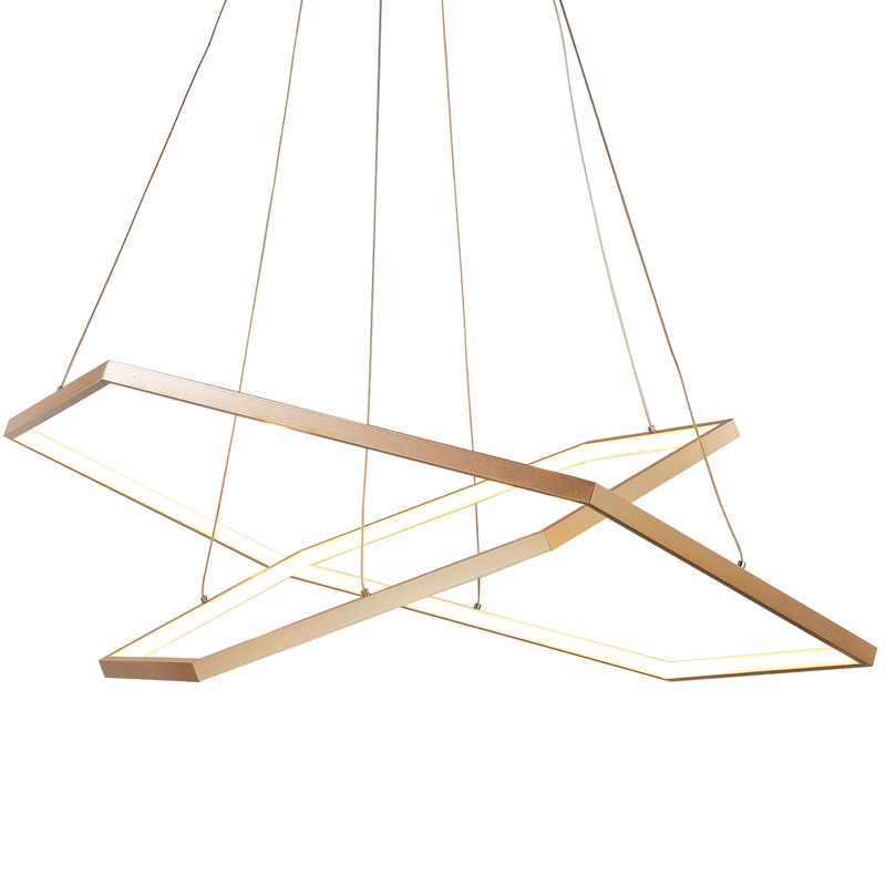 Люстра Hexagon Horizontal Double Золотой Люстра Hexagon Horizontal Double Золотой в Тюмени | Loft Concept