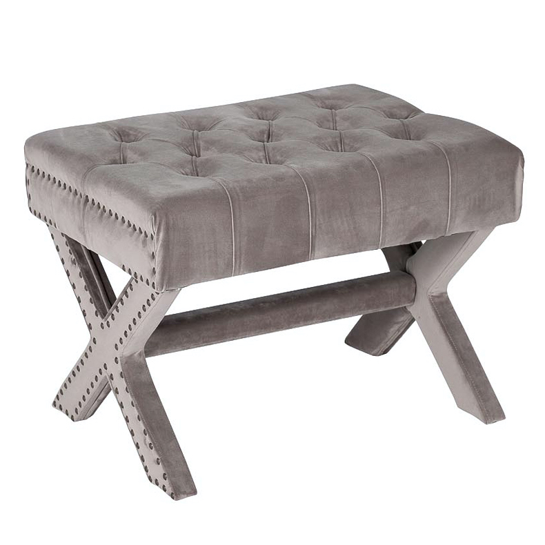 Пуф X Bench Capitone Beige Бежево-серый Пуф X Bench Capitone Beige Бежево-серый в Тюмени | Loft Concept