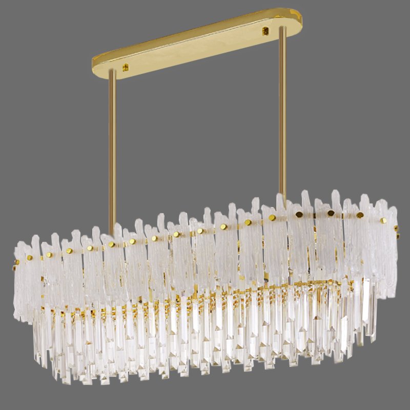 Люстра Murano Glass ICE Chandelier Rectangle Золотой Белый Прозрачное Стекло Люстра Murano Glass ICE Chandelier Rectangle Золотой Белый Прозрачное Стекло в Тюмени | Loft Concept