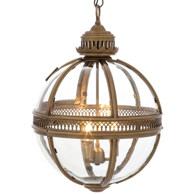 Люстра Lantern Residential Brass M Латунь Прозрачное Стекло Люстра Lantern Residential Brass M Латунь Прозрачное Стекло в Тюмени | Loft Concept