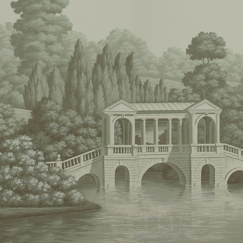 Обои ручная роспись English Landscape Crystal Grey on scenic paper Обои ручная роспись English Landscape Crystal Grey on scenic paper в Тюмени | Loft Concept