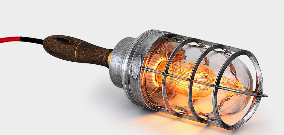 Ручной светильник Steampunk Cage Glass Edison Hanging Lamp Ручной светильник Steampunk Cage Glass Edison Hanging Lamp - Loft-Concept в Тюмени
