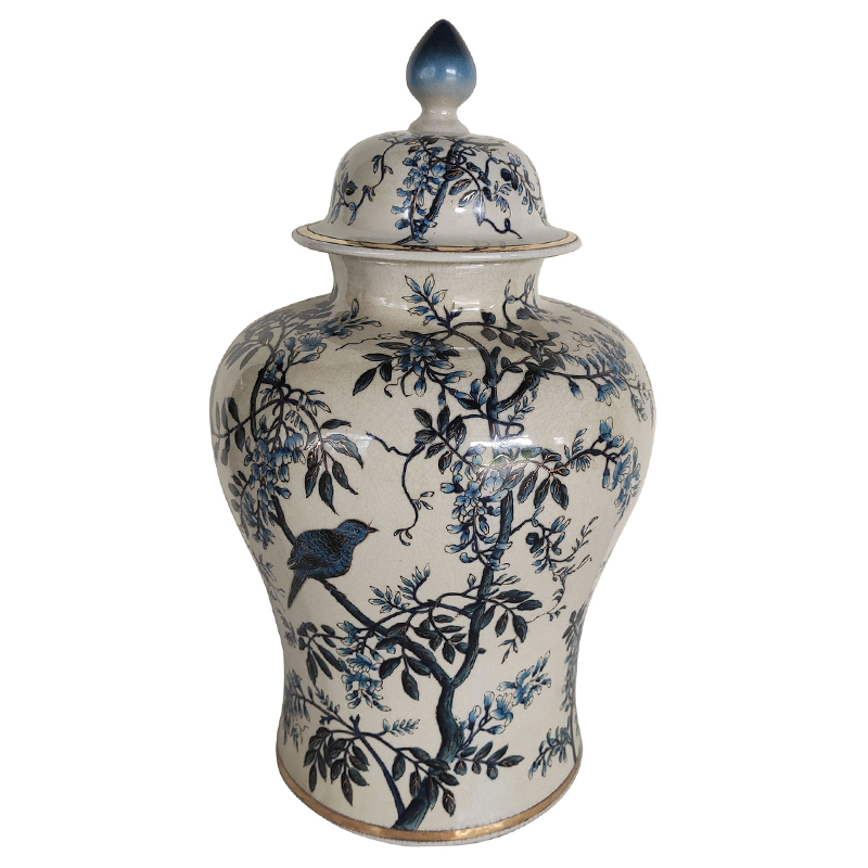 Ваза Blue White Vase Ramao Синий Белый Ваза Blue White Vase Ramao Синий Белый в Тюмени | Loft Concept