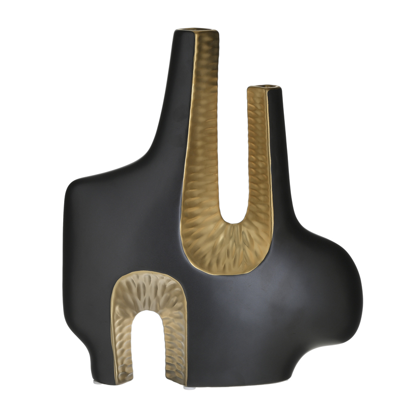 Ваза Efalia Vase double Черный Золотой Ваза Efalia Vase double Черный Золотой в Тюмени | Loft Concept
