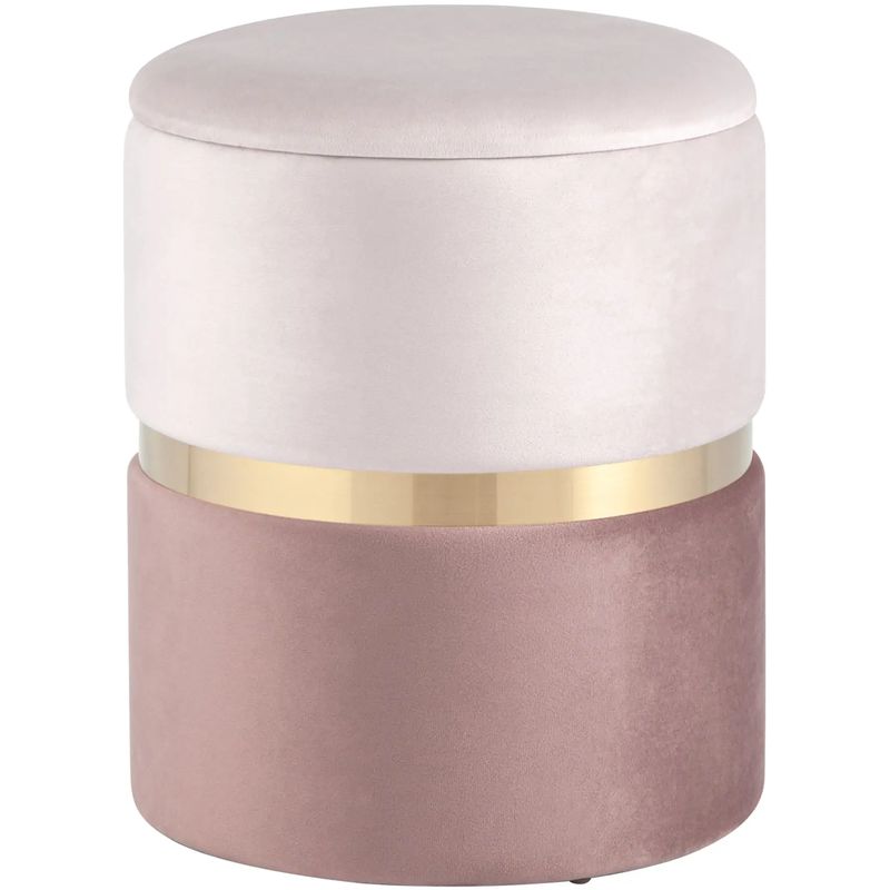 Пуф с ящиком Duo светлый розовый Glossy Velor Розовый пастельный Пуф с ящиком Duo светлый розовый Glossy Velor Розовый пастельный в Тюмени | Loft Concept
