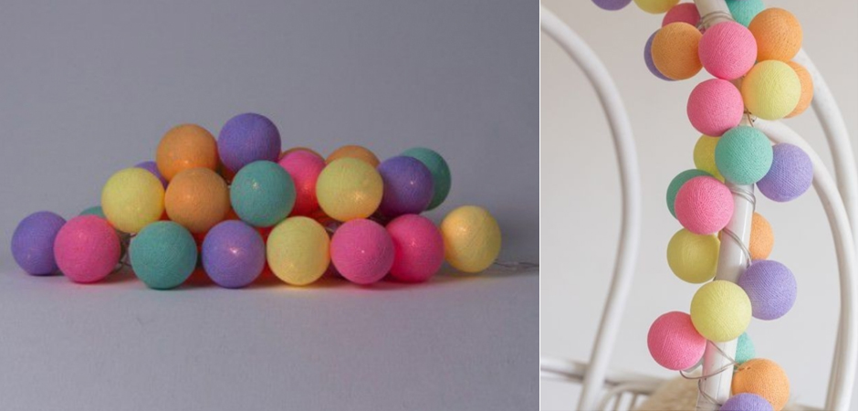 Гирлянда хлопковые фонарики Сotton Ball Ice Cream - Loft-Concept в Тюмени