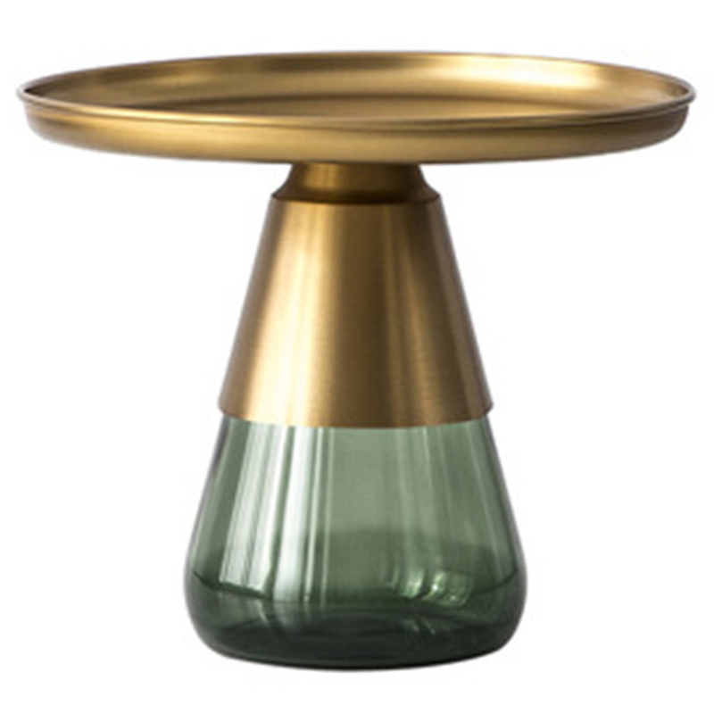Круглый приставной стол Classico Round Green Side Table High Зеленый Латунь Круглый приставной стол Classico Round Green Side Table High Зеленый Латунь в Тюмени | Loft Concept