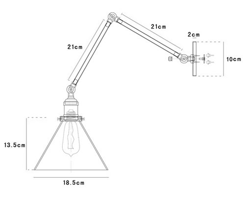 Бра Gloce Cone Shade Loft Industrial Red Бра Gloce Cone Shade Loft Industrial Red в Тюмени