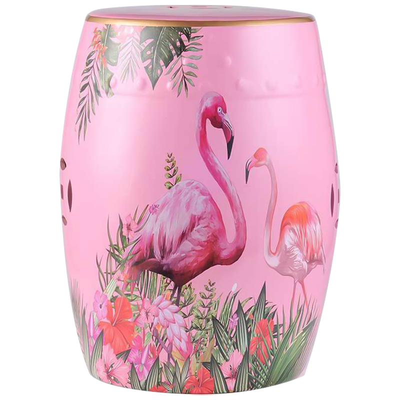 Керамический табурет Flamingo Tropical Animal Ceramic Stool Pink Розовый Зеленый Керамический табурет Flamingo Tropical Animal Ceramic Stool Pink Розовый Зеленый в Тюмени | Loft Concept