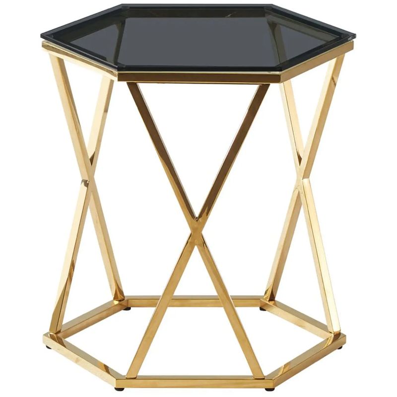 Столик кофейный Ormando Collection Gold №2 Глянцевое золото Стекло Смок Столик кофейный Ormando Collection Gold №2 Глянцевое золото Стекло Смок в Тюмени | Loft Concept