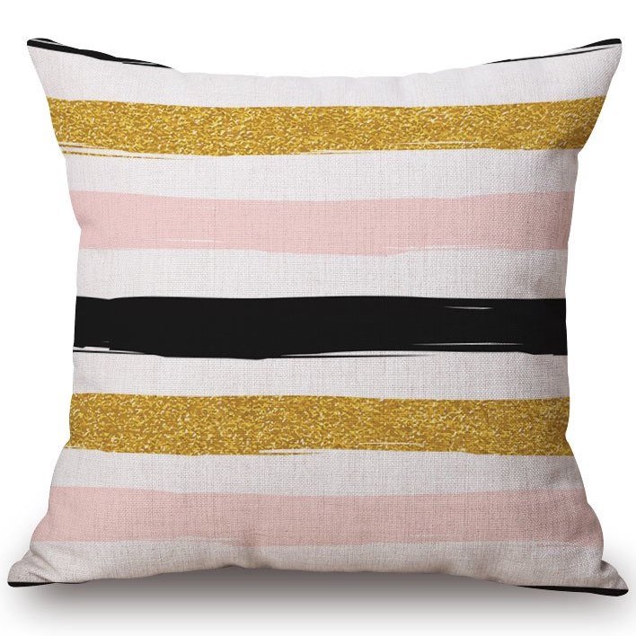 Декоративная подушка Pink & Black & Gold Декоративная подушка Pink & Black & Gold в Тюмени | Loft Concept