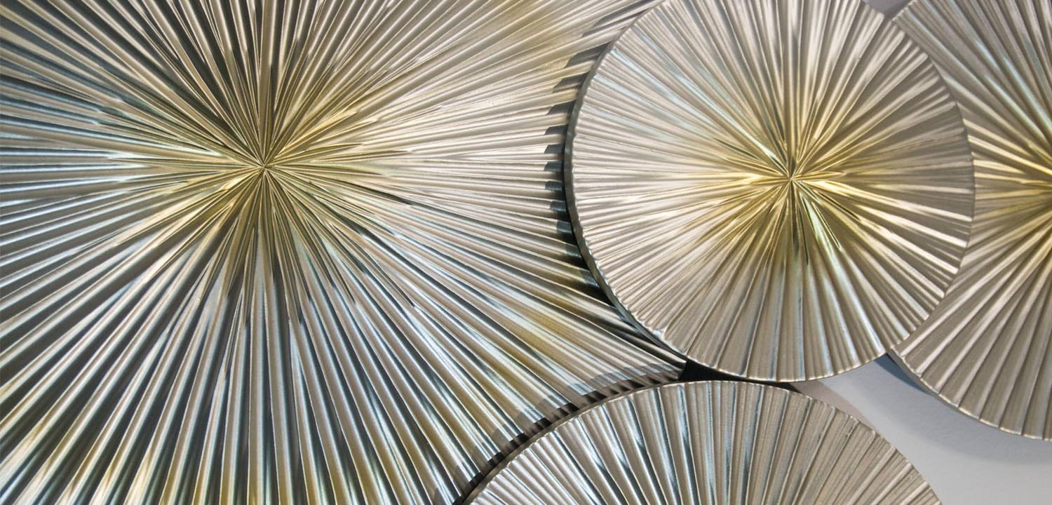 Арт-объект Apollo Gold and Silver Wall Plaque Disc 5 - фото №2