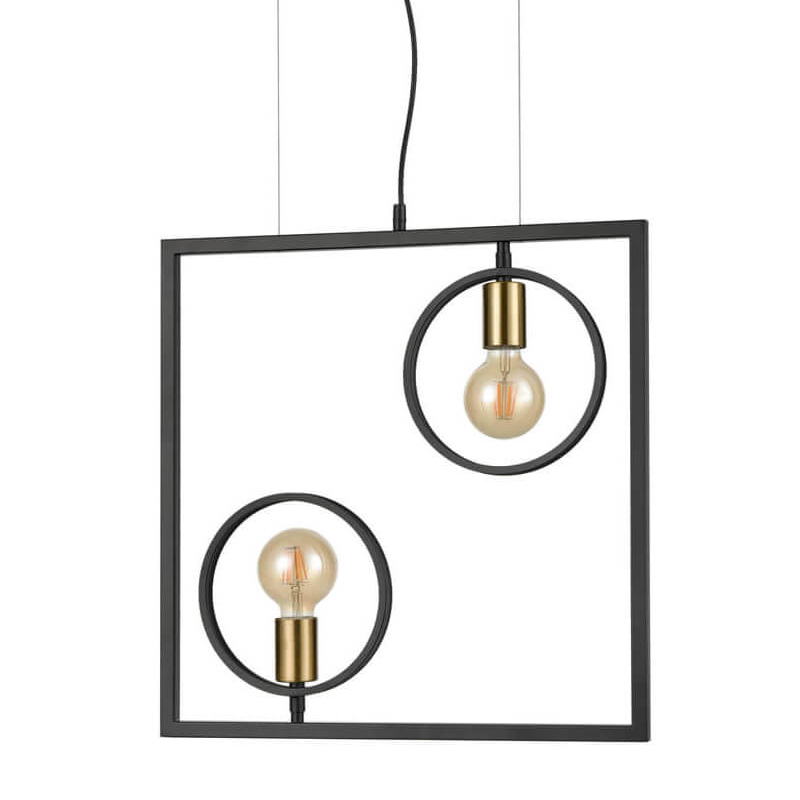 Люстра Loft Rings Ligh 2 Черный Золотой Люстра Loft Rings Ligh 2 Черный Золотой в Тюмени | Loft Concept