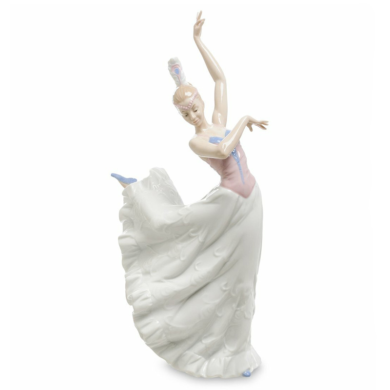 Статуэтка фарфоровая Танцовщица Charming Statuette Белый Розовый Серо-голубой Бежевый Статуэтка фарфоровая Танцовщица Charming Statuette Белый Розовый Серо-голубой Бежевый в Тюмени | Loft Concept