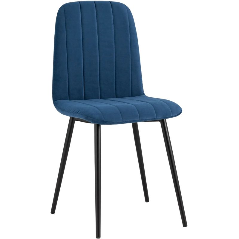 Стул Easy Chair Велюр Синий цвет Синий Черный Стул Easy Chair Велюр Синий цвет Синий Черный в Тюмени | Loft Concept