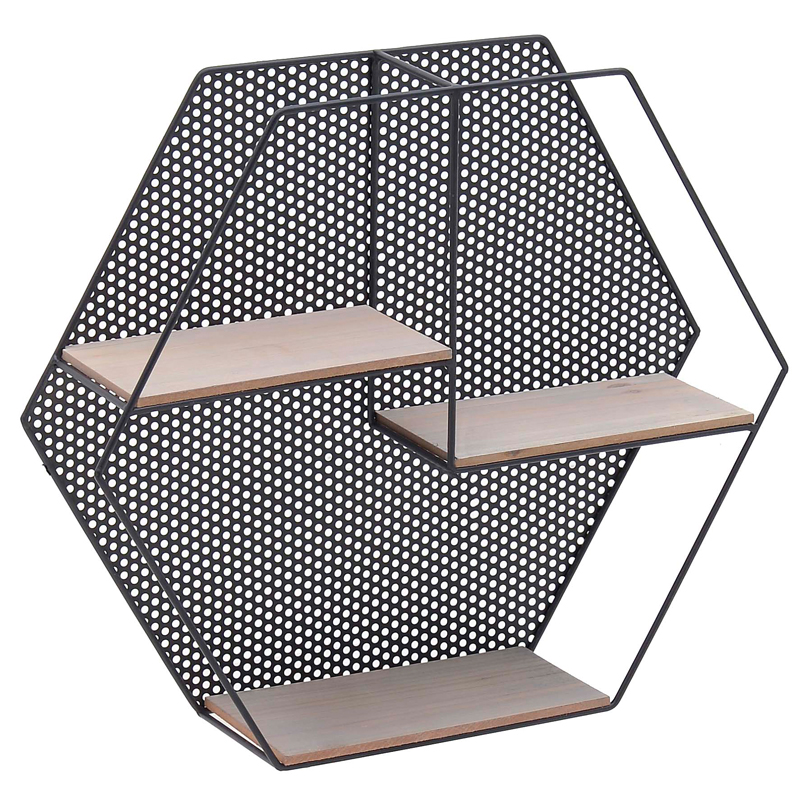 Полка Perforation Loft Shelf Бежево-серый Черный Полка Perforation Loft Shelf Бежево-серый Черный в Тюмени | Loft Concept