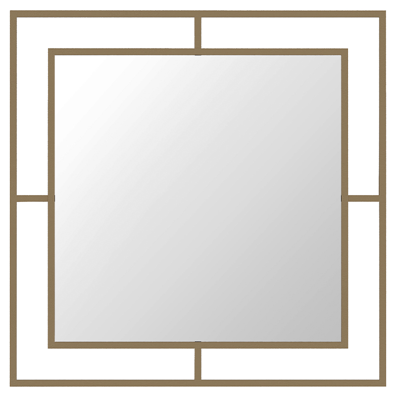 Настенное зеркало квадратной формы в металлической раме золотого цвета CORNER MIRROR GOLD Золотой Настенное зеркало квадратной формы в металлической раме золотого цвета CORNER MIRROR GOLD Золотой в Тюмени | Loft Concept