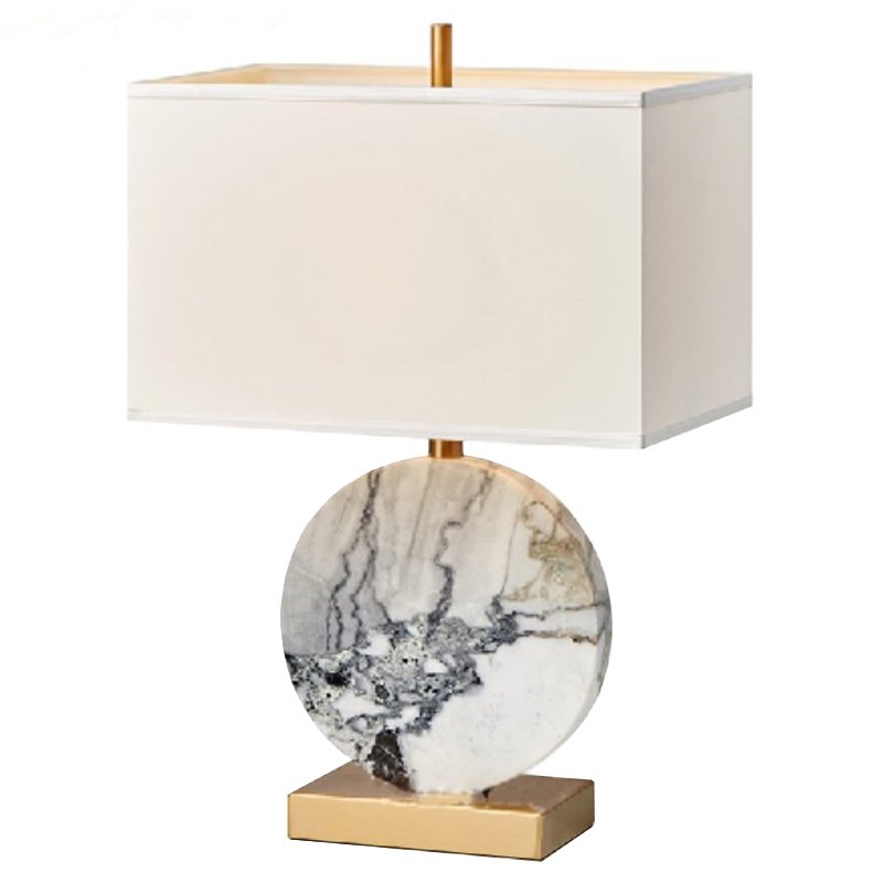 Настольная лампа Lua Grande Table Lamp gray marble Белый Серый Латунь Настольная лампа Lua Grande Table Lamp gray marble Белый Серый Латунь в Тюмени | Loft Concept