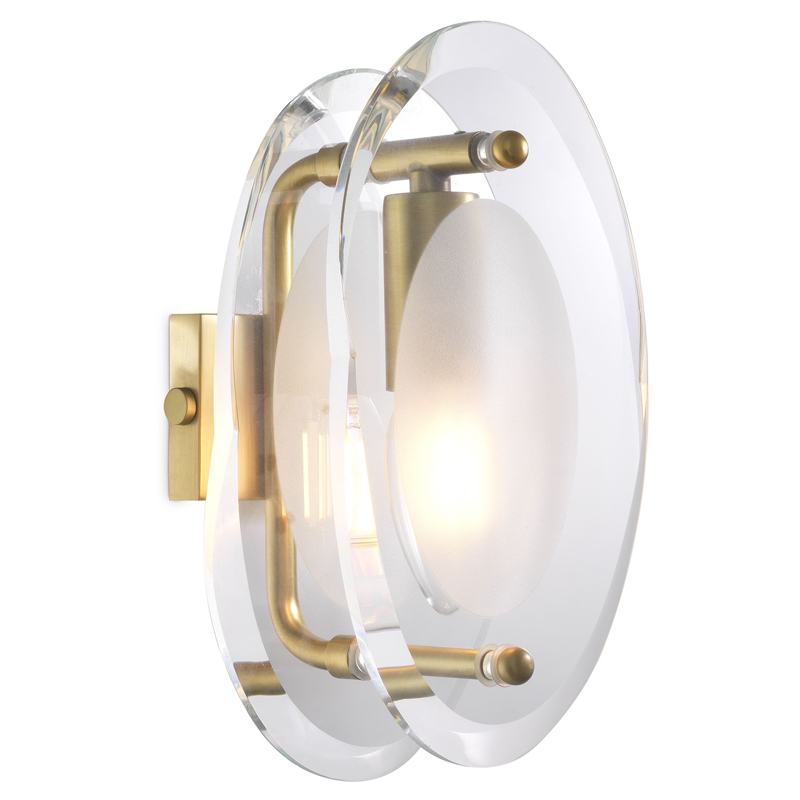 Бра Eichholtz Wall Lamp Sublime Латунь Античная полированная Прозрачный Бра Eichholtz Wall Lamp Sublime Латунь Античная полированная Прозрачный в Тюмени | Loft Concept