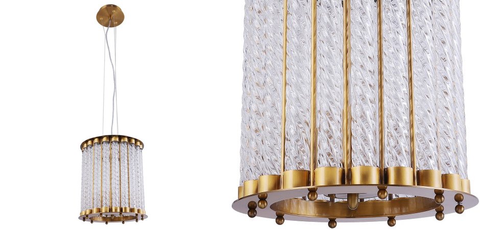 Люстра Glass Spirals Cylinder Люстра Glass Spirals Cylinder - Loft-Concept в Тюмени