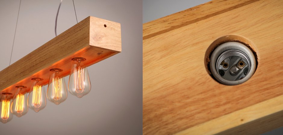 Люстра Loft Wooden Lighting Line Pendant Люстра Loft Wooden Lighting Line Pendant - Loft-Concept в Тюмени