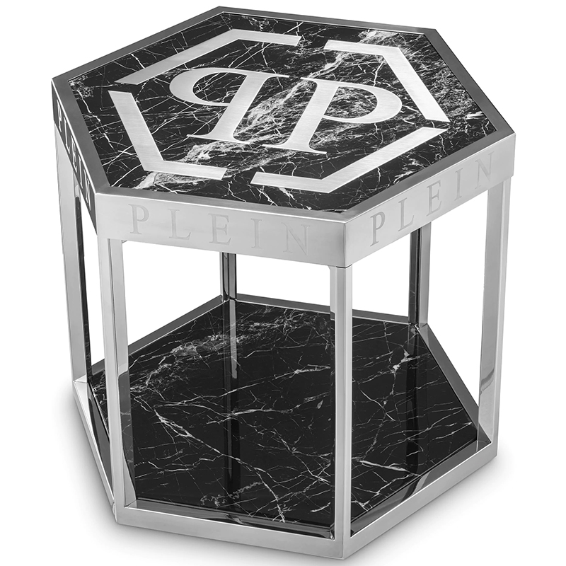 Приставной стол Philipp Plein Side Table Billionaire Chrome Хром Черный Мрамор Nero Приставной стол Philipp Plein Side Table Billionaire Chrome Хром Черный Мрамор Nero в Тюмени | Loft Concept