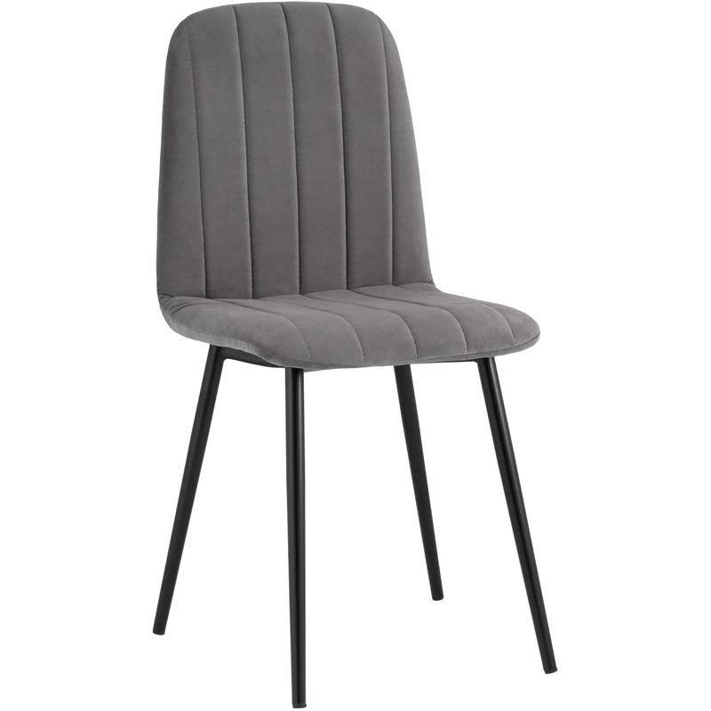 Стул Easy Chair Велюр Темно-Серый цвет Серый Черный Стул Easy Chair Велюр Темно-Серый цвет Серый Черный в Тюмени | Loft Concept