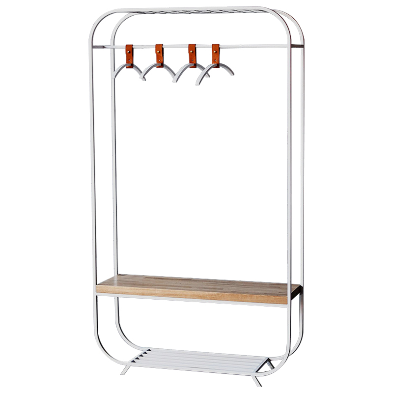 Рейл Hardin White Industrial Metal Rust Clothes Rail Белый Светлый дуб Рейл Hardin White Industrial Metal Rust Clothes Rail Белый Светлый дуб в Тюмени | Loft Concept