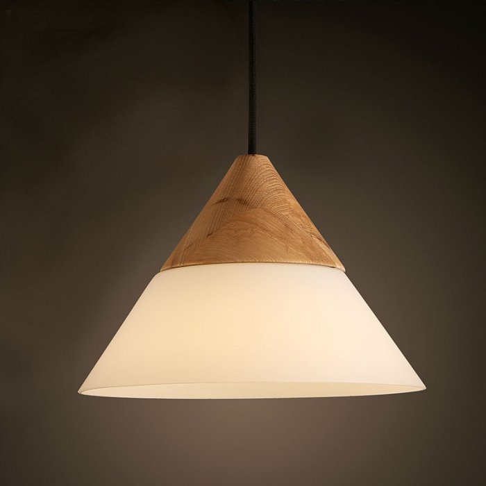 Подвесной светильник Opaque Light Fat Белый Белый дуб Подвесной светильник Opaque Light Fat Белый Белый дуб в Тюмени | Loft Concept