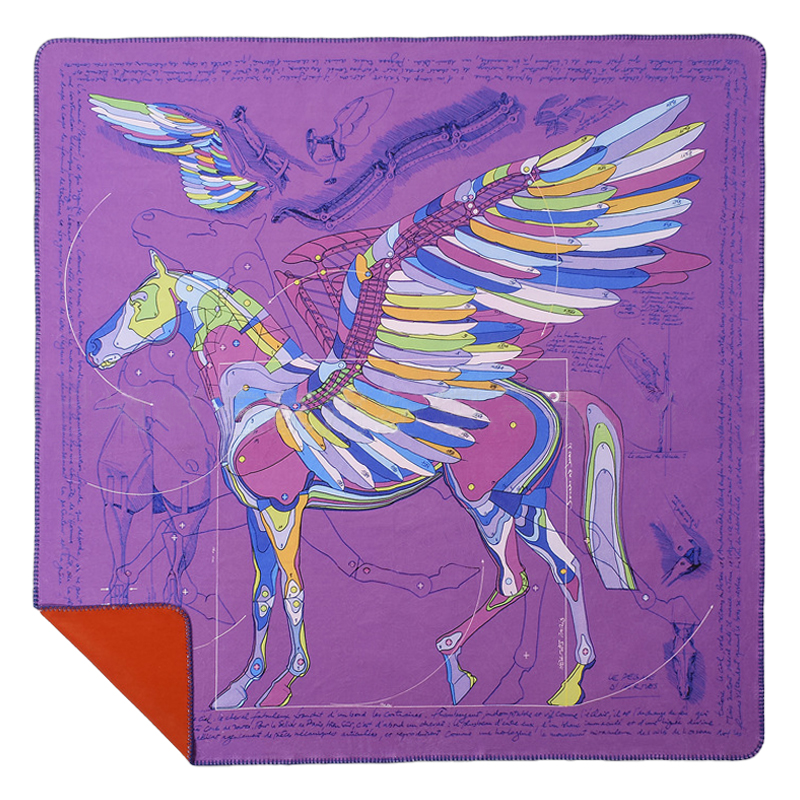 Плед Hermes Pegasus Purple Plaid Мульти Лиловый Плед Hermes Pegasus Purple Plaid Мульти Лиловый в Тюмени | Loft Concept