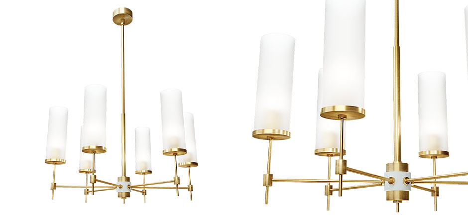 Люстра Дизайнерская Candle Holder из Сатинированной Латуни Люстра Дизайнерская Candle Holder из Сатинированной Латуни - Loft-Concept в Тюмени