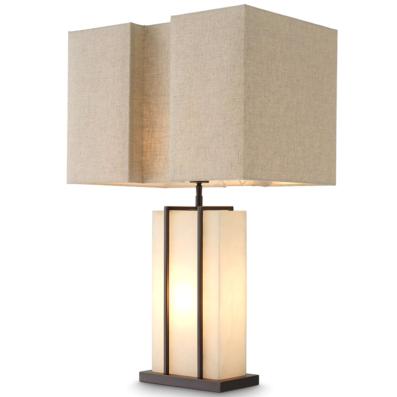Настольная лампа Eichholtz Table Lamp Graham Темная бронза Бежево-серый Кремовый Настольная лампа Eichholtz Table Lamp Graham Темная бронза Бежево-серый Кремовый в Тюмени | Loft Concept