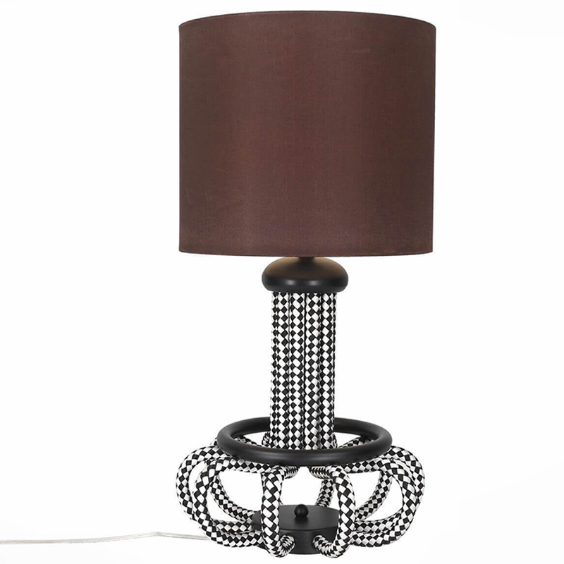 Дизайнерская Настольная лампа Belcalis table lamp Черно-белый Коричневый Дизайнерская Настольная лампа Belcalis table lamp Черно-белый Коричневый в Тюмени | Loft Concept