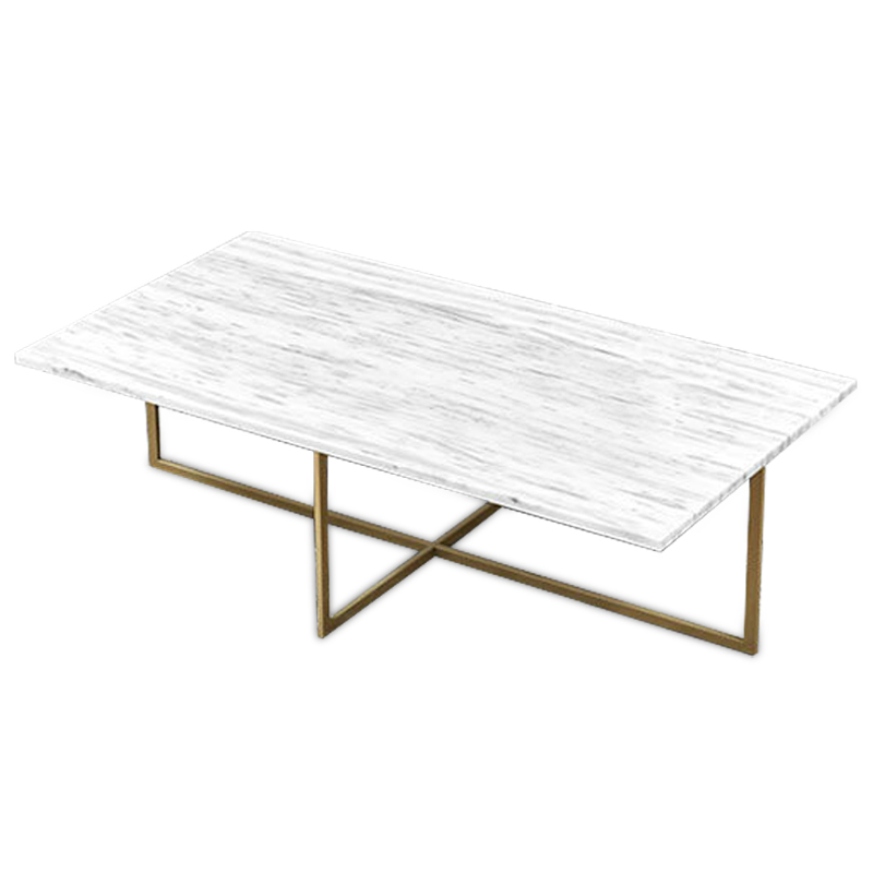 Кофейный стол Monson Coffee Table Белый Золотой Кофейный стол Monson Coffee Table Белый Золотой в Тюмени | Loft Concept