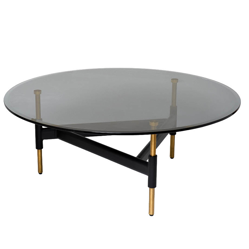 Кофейный стол Monreale Dark Glass Черный Золотой Кофейный стол Monreale Dark Glass Черный Золотой в Тюмени | Loft Concept