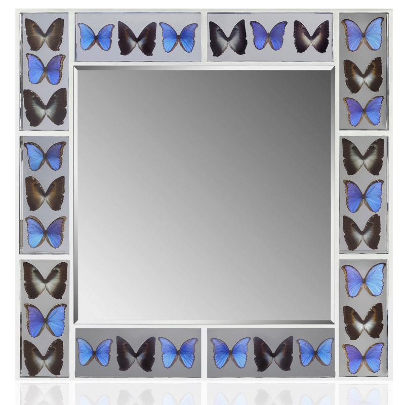 Зеркало BUTTERFLY SQ MIR Синий Серый Зеркало BUTTERFLY SQ MIR Синий Серый в Тюмени | Loft Concept